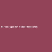Hervorragender Seide-Handschuh